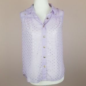 Button Up Purple Blouse